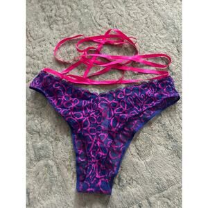 XL Ribbon Lace Blue & Multi & Pink Underwear